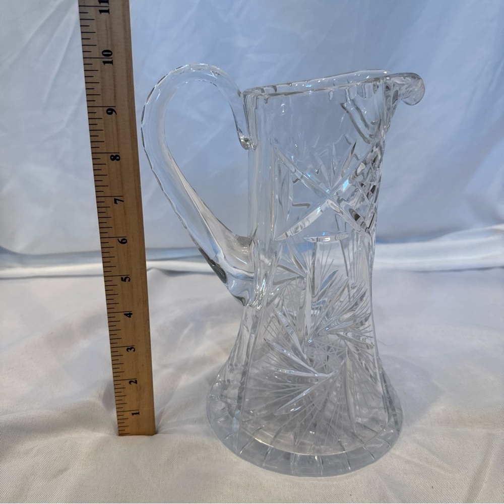 Elegant ABP Crystal Cut Glass Pitcher 10” Inch, Champagne / Water / Wine Pitcher - Picture 7 of 8